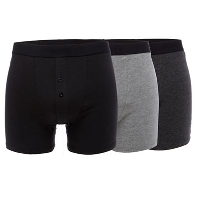 Hammond & Co. by Patrick Grant Pack of three grey Modal blend boxers